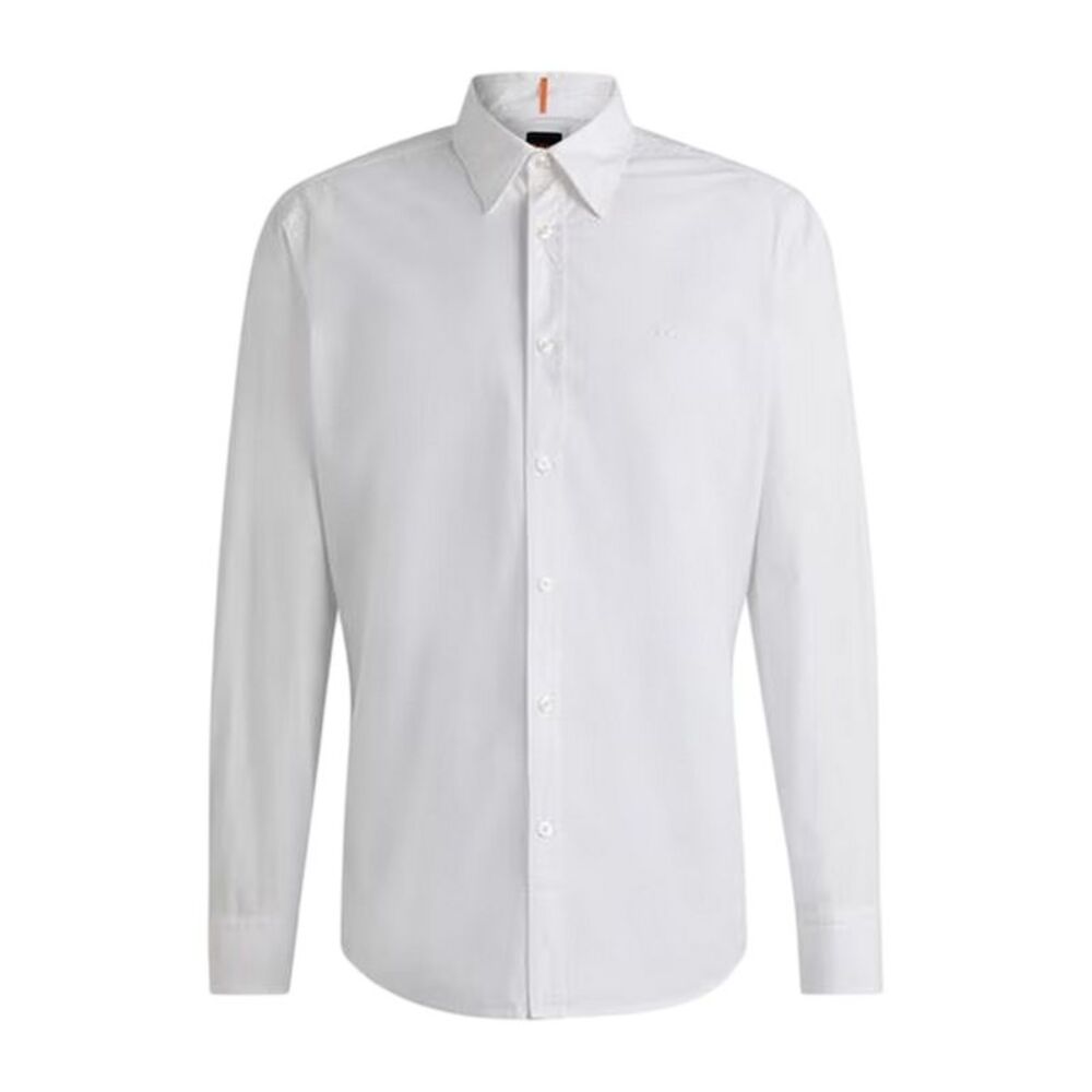 Boss Mens Relegant 6 M Long-Sleeved Shirt / White
